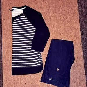 Lauren Jeans Co. Ralph Lauren Striped Sweatshirt